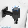 Tissting Garden Tap Outdoor Wall Mounted Black G1/2 Square Tap