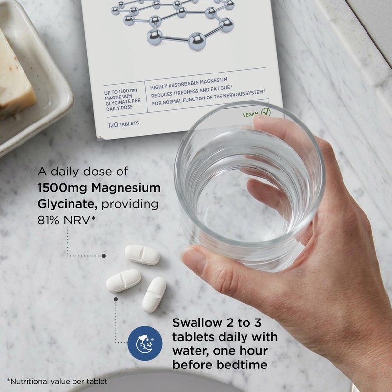 Healthspan Magnesium Glycinate 1500mg | Unwind at Bedtime | Reduces