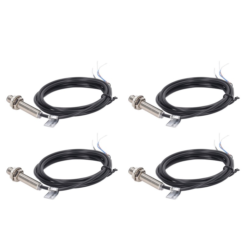 4 Sets Inductive Proximity Switch 8mm Diameter NPN Output 3