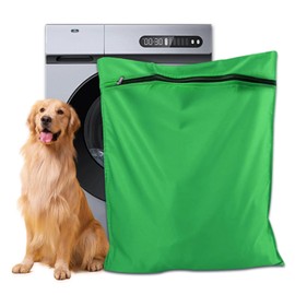 Pet Laundry Bag | Pet Laundry Bags for Washing Machine – Durable Pet Hair Filter Bag with YKK Zip, Large Capacity Hair Catcher for Dog, Cat & Horse, Prevents Hair Clogging (Green, L)