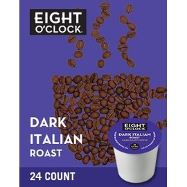 Eight O Clock, Dark Italian Roast, Single-Serve Keurig K-Cup Pods, Dark Roast Coffee, 120 Count (5 Boxes of 24 Pods)