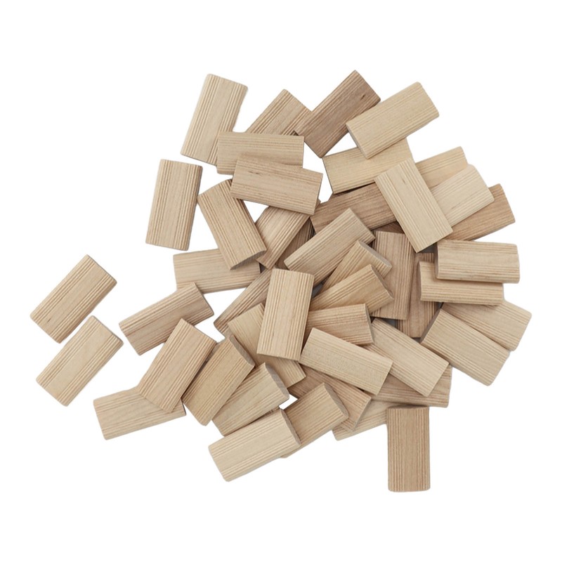 50Pcs Beech Wood Domino Tenon Stopper for Crafting Woodworking Furniture