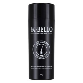 Natürliche & VEGANO K-Bello Haarfasern – Keratinpulver zur Abdeckung von Glatzen, Haarausfall, Haarausfall & Ausdünnung des Haares – Hair Fiber für Damen und Herren (30 g, Mittelbraun)