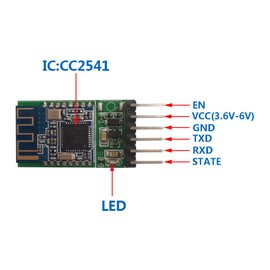 DSD TECH HM-11 Bluetooth 4.0 BLE Module with 6 PIN Board Compatible with iOS Devices for Arduino