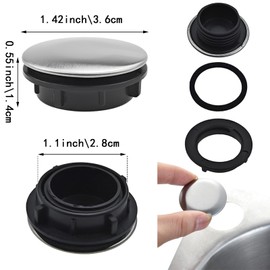 4 Pack Sink Hole Cover, Kitchen Faucet Hole Cover, Faucet Hole Cover Stainless Steel, Plug Soap Dispenser Cover for Kitchen Sinks