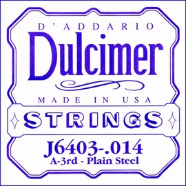 D'Addario J6403 .014 Plain Steel Single String for Dulcimer