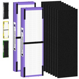 FLT4850PT HEPA Filter B Pet Replacement Compatible with G-GuardianAir Purifier AC4825 AC4825E AC4850PT AC4300 AC4800 AC4900 AC4850,2 H13 True HEPA Filters & 8 Activated Carbon Pre-Filters,#FLT4825