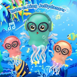 Zonopy Christmas Dancing Toy Baby 3-6 6-12, Crawling Jellydancer Infant Tummy Time Toy, Magic Dancing Music Crawling Toys for 3 4 5 6 7 8 Year Old Kids Boy Girl Birthday Gifts, Interactive relax Gifts