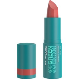 MAYBELLINE Green Edition Butter Cream High-Pigment Bullet Lipstick, Shore, Coral