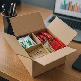 Office & Hotel Tea Coffee Sachet Set – 100 items | Regular, Luxury & Decaf Options | AB.GROCERIES® Kit with Tea, Coffee, Sugar, Milk | Hospitality Tray, B&B, Airbnb, Office Supplies (REGULAR)