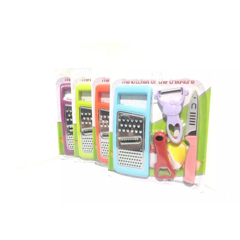 CLADDMX Mayoreo 10 Kit 4 En 1 Rallador Pelador Cuchillo