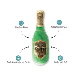 Fringe Studio Plush Cat Toy, Dom Purrignon Kicker, Pet Shop Collection (693008)