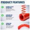 TAILONZ 9M 6x4mm Red PU Coiled Pneumatic Air Hose