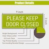 Please Keep Door Closed Sign Green 9"x3" - Self-stick Wall