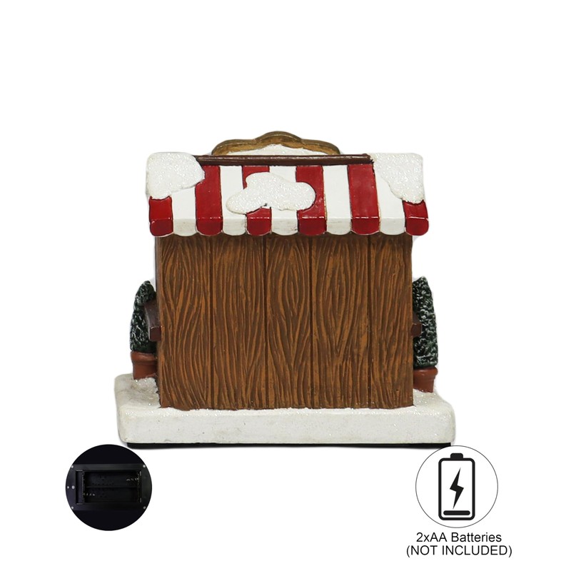 MOMENTS IN TIME Bakery Stand Figurine 4.06” LED Lighted Christmas