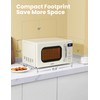 COMFEE' Retro Small Microwave Oven With Compact Size, 9 Preset