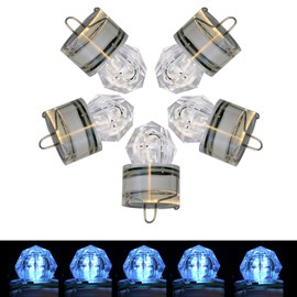 DUNKTEAM 5PCS Diamond LED Fishing Lights，Deep Drop Fishing Lures，Water-Activated Fishing Attractants Light for Saltwater Freshwater