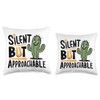 Silent but approachable Conversation Starter Ice Breaker Throw Pillow
