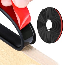 U-Shape Edge Banding, 16.4ft Self Adhesive Veneer Edging Trim TPE Flexible Furniture Edge Protector for Countertop Table Cabinet Repair Furniture Restoration (12mm, Black)