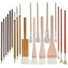20Pcs Pottery Brushes for Glazing, Ceramic Brush Set with Storage