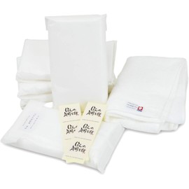 oruta Imabari Towel, Natural Face Towel, Greetings, Includes Stickers, Set of 6