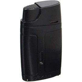 Xikar ELX Double Jet Flame Lighter, Built-in 9mm Cigar Punch, Black
