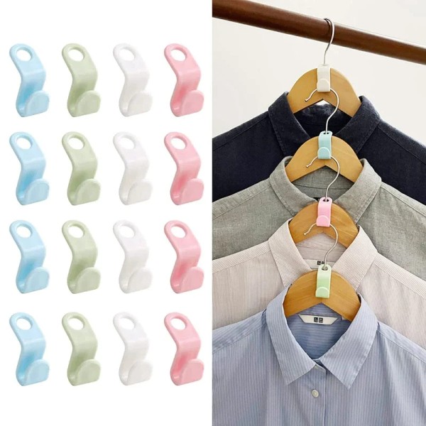 AcuRite 40x Clothes Hanger Connector Closet Hooks – ABS Plastic,