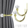 IAGORYUE Curtain Holdbacks 2 Pcs Acrylic Crystal Ball Curtain Tie