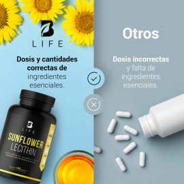 Lecitina D Girasol De 180 Cápsulas Sunflower Lecithin B Life