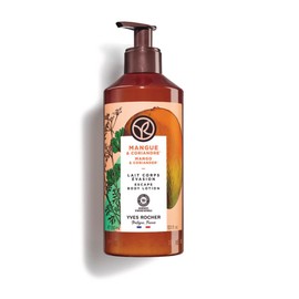Yves Rocher Loción de leche corporal de Mango y cilantro estimulante - 13.2 fl oz. / 13.1 onzas líquidas (390 ml)