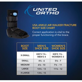 United Ortho 12113 Ankle Air Walking Boot, Small