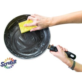 Cleaning Heavy Duty Scrub Sponge by Scrub-it - Scrubbing Sponges Use for Kitchen, Bathroom & More - Yellow -24 Pack-