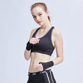 Wrist Palm Finger Supporter Fixed Protection Thermal Set of 2 for Left and Right Use in 2 Colors, 4 Sizes (Black, M)