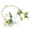 Floral Hoop Metal Ring Wreath Artificial Wall Hanging Wreath for