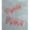 [In-store special discount] Kitschy pink leopard print silver ribbon handmade