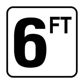 INLAYS INC. Inlays Vinyl Stick-on 6 ft Depth Marker for In Ground Pools V620060