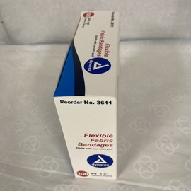 DYNAREX 3611 FLEXIBLE FABRIC BANDAGES 3/4" X 3" - 100CT