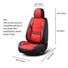 TIEHESYT Leather Seat Covers Front Pair with Lumbar Support, Breathable