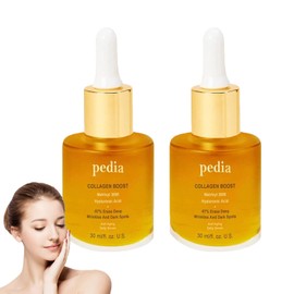 Pedia Advanced Collagen Boost Anti-Ageing Serum, 2 Pieces, Deep Anti Wrinkle Essence, Anti-Wrinkle Serum with Hyaluronic Acid & Vitamin C, Brightening Skin for All Skin Types