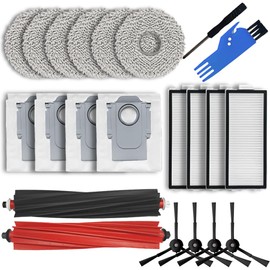 Parts Kit for Roborock Qrevo Master Robot Vacuum, Roborock Qrevo Master Accessories Roborock Qrevo Master Filter Dust Bag Roller Brush Mop Pads