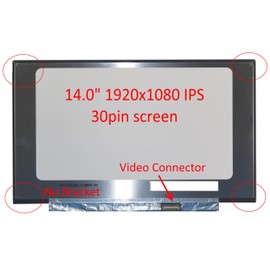FULLCOM New LCD Replacement Screen 14.0 Inch B140HAN03.1 FHD 1920x1080 (No Brackets) IPS Matte 30 Pin for Laptop/Display/Screen/LCD Application