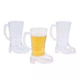 Party Glowz Plastic Boot Beer Steins - Set of 48 Mugs By Party Glowz