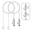 BaraRose Picture Rail Wire Wire Hook Hook Set with Free-Swinging