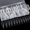 Malcan Tips 120 pcs Poly Gel Nail Extension Coffin Artificial Nails - 1-Malkang Tips-Almond / 말캉팁 120 pcs 폴리 젤 네일 연장 코핀 인조 손톱 - 1-말캉팁-아몬드