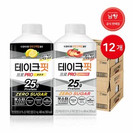 Namyang Take Fit Pro 450ml mixed 12 pieces (6 lemons + 6 flat peaches) / 남양 테이크핏 프로 450ml 혼합 12개 (레몬 6개 + 납작복숭아 6개)