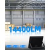 120W LED Flood Light Outdoor with Plug, 14400Lm Super Brighter