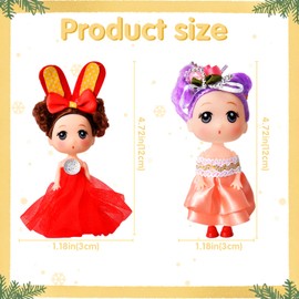 Princess Doll Set 12 Figures 5 inch Bulk Doll – Ideal for Girls' Dollhouse Play – Includes Tiaras, Hair Accessories – Perfect Small Dolls for Imaginative Play, Collecting, and Gift Box Fillers