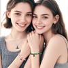 Mikovivi 2pcs Friendship Bracelet & 2 Necklaces, Matching Witch Crown