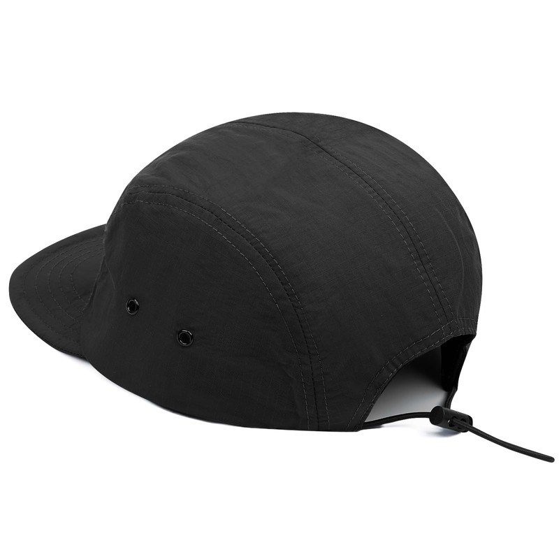 Clakllie Caps Short Brim Nylon 5 Panel Cap Flat Brim