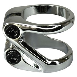 Scooters Blunt Stunt Scooter Cut Out Double Clamp 31.9/34.9 Pedal Scooter Replacement Handlebar Clamp + Fantic26 Sticker (Z 2 Bolt Forged Light Chrome)